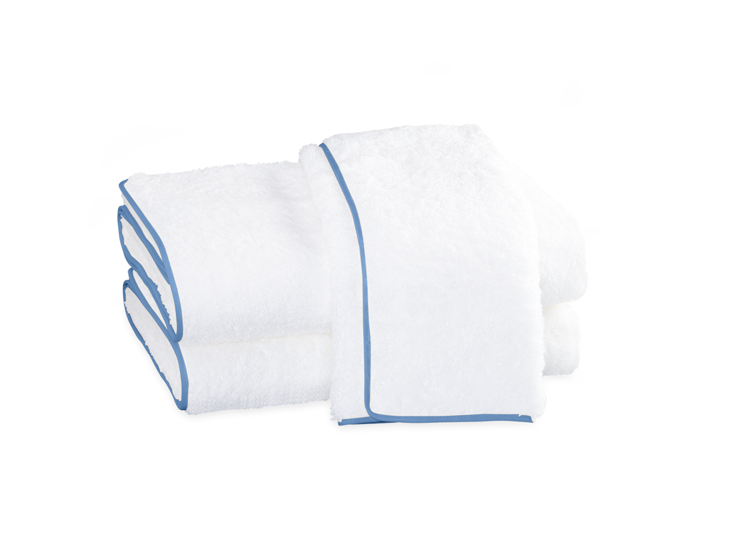 Cairo Bath Towels White/Azure