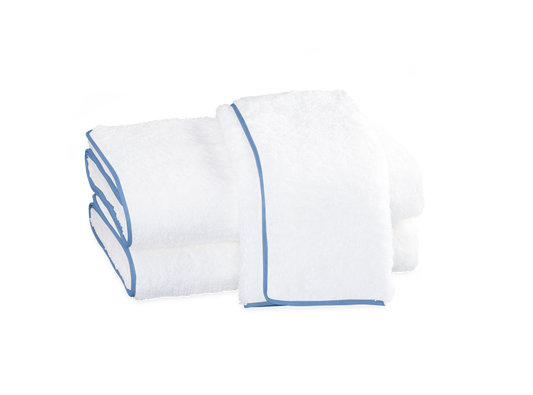 Cairo Bath Towels White/Azure