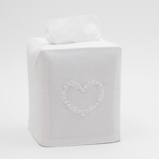 Flower Heart White Tissue Cover