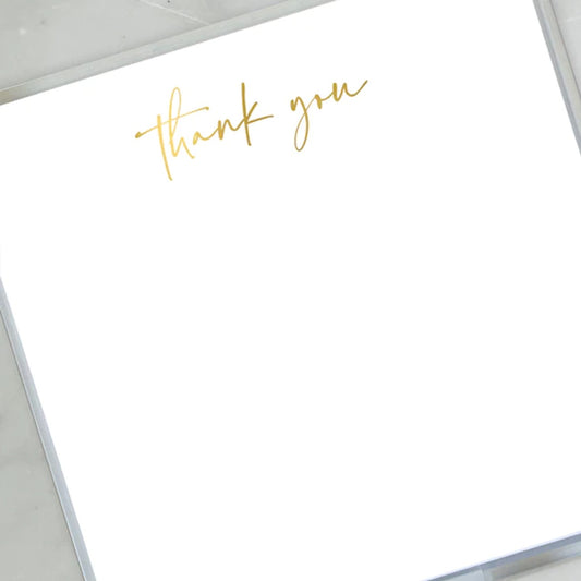 Gold Foil Thank You Small Notepad