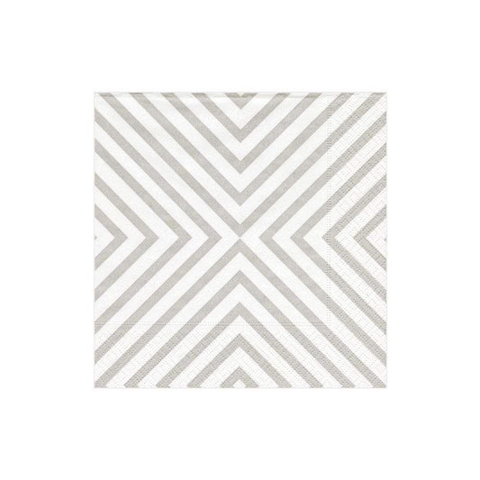 Chevron Pale Cocktail Napkin