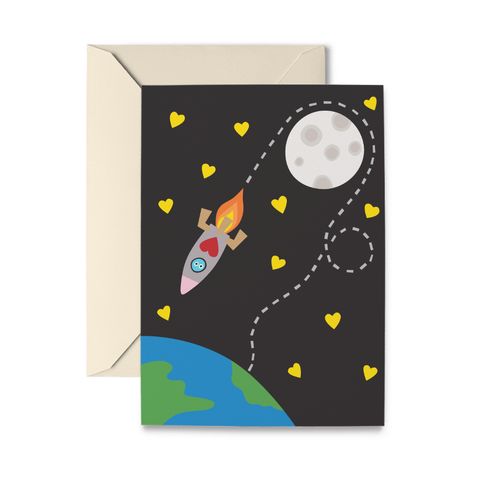 Moon and Back Greeting Card