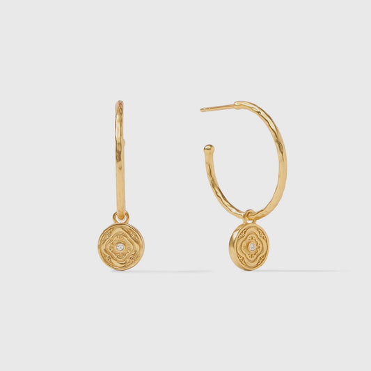 Astor Hoop & Charm Earring Gold