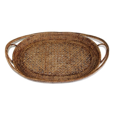 Oval Tray Open Lace Weave