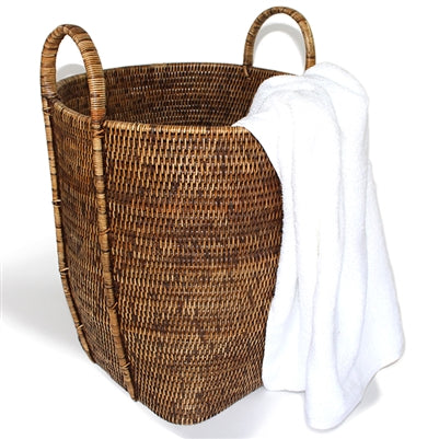 Round Laundry Basket with Loop Handle