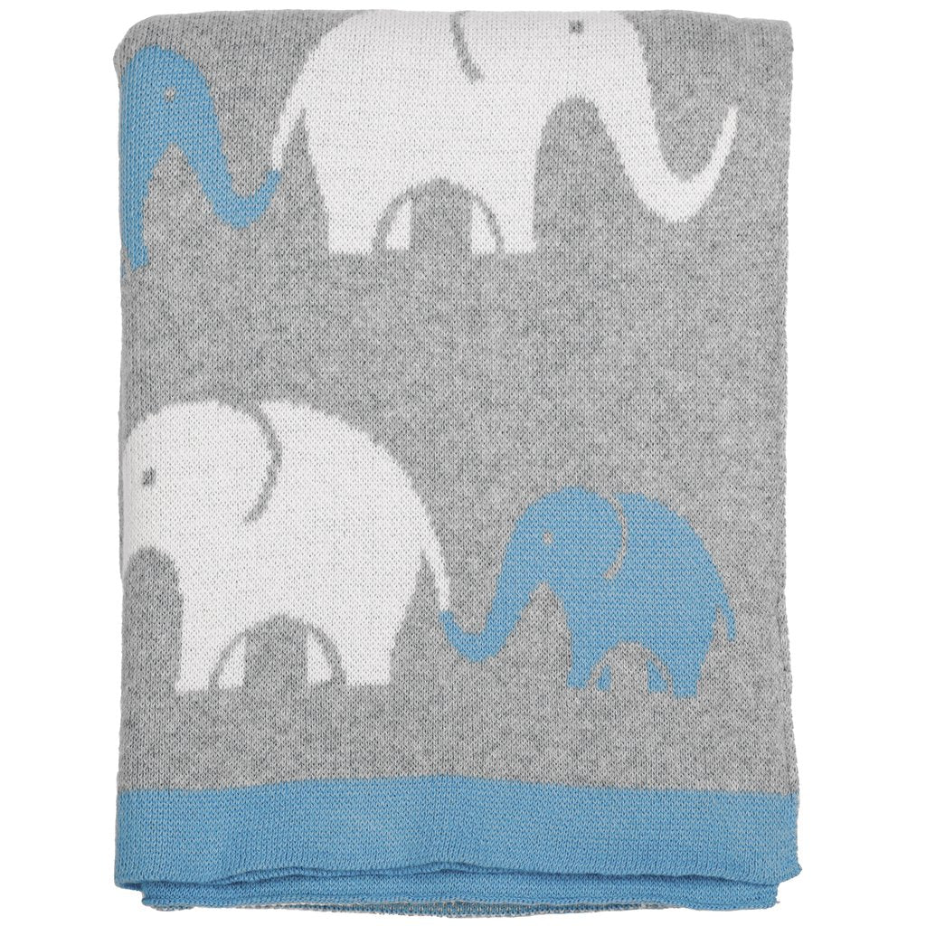 Elephant Knitted Baby Blanket