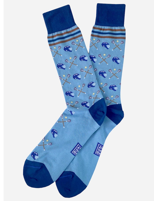 Lacrosse Check Socks - Blue