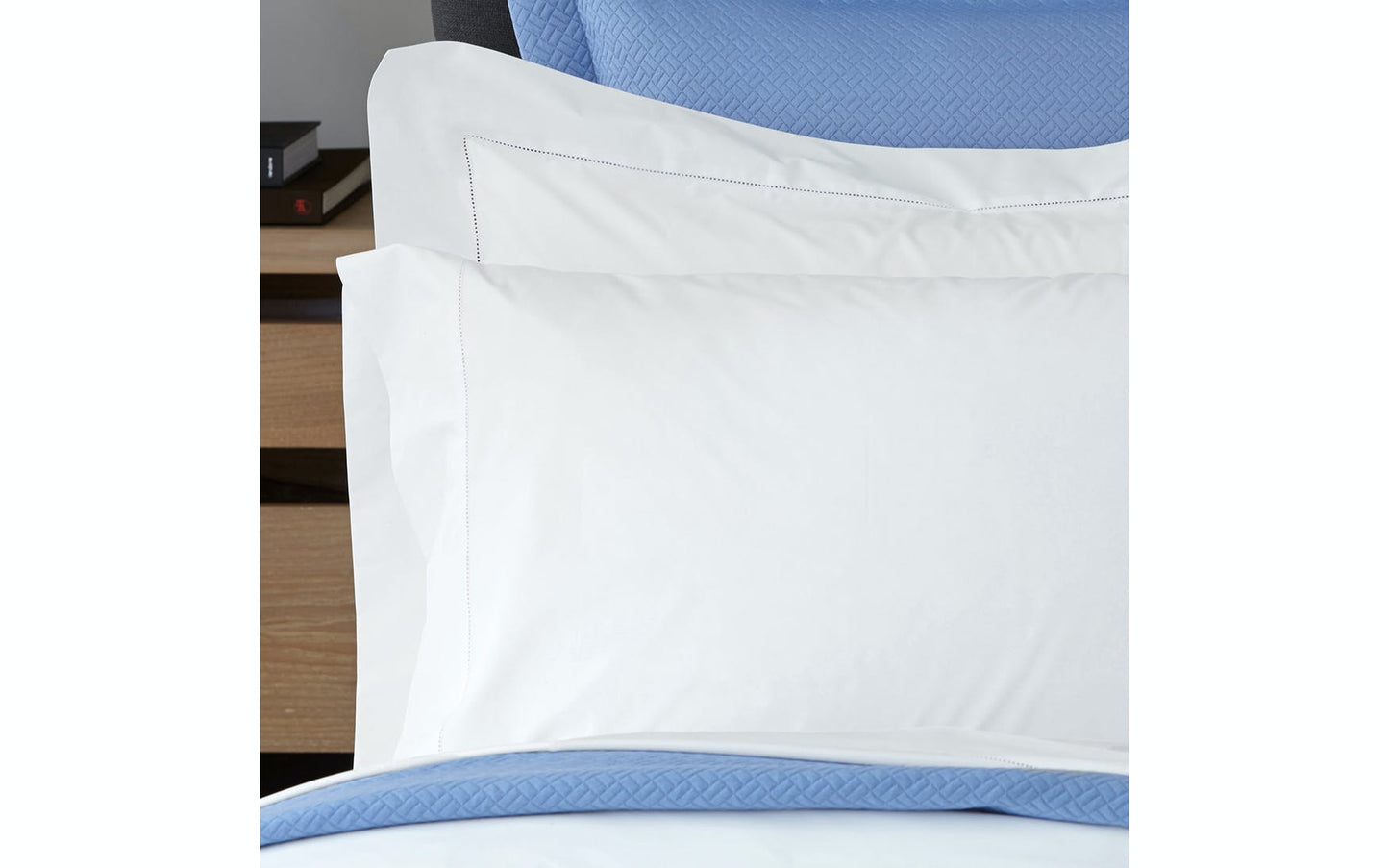 Luca Hemstitch Pair Standard Pillowcase White