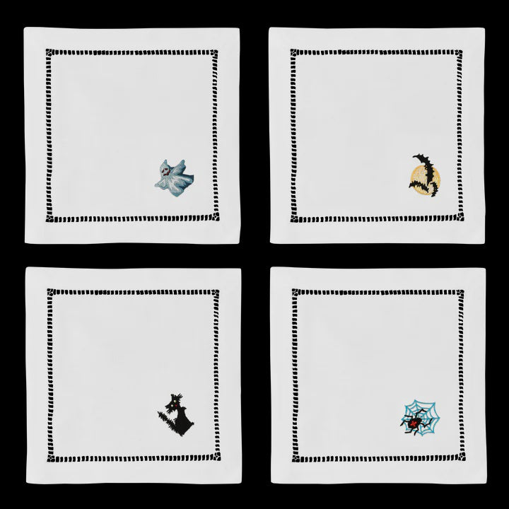 Halloween Mixed Cocktail Napkins Set/4
