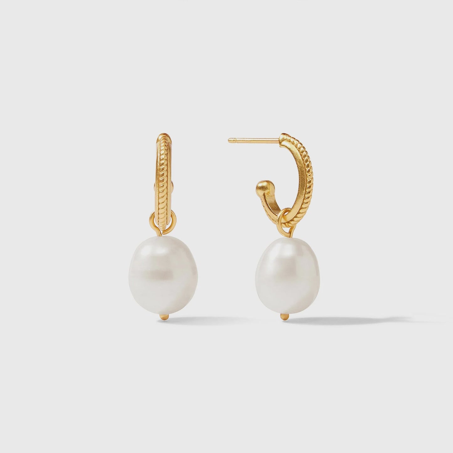 Delphine Pearl Hoop & Charm Earring