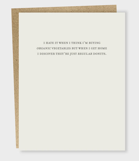 Organic Vegetables Card