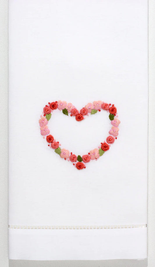 Flower Heart Hand Towel