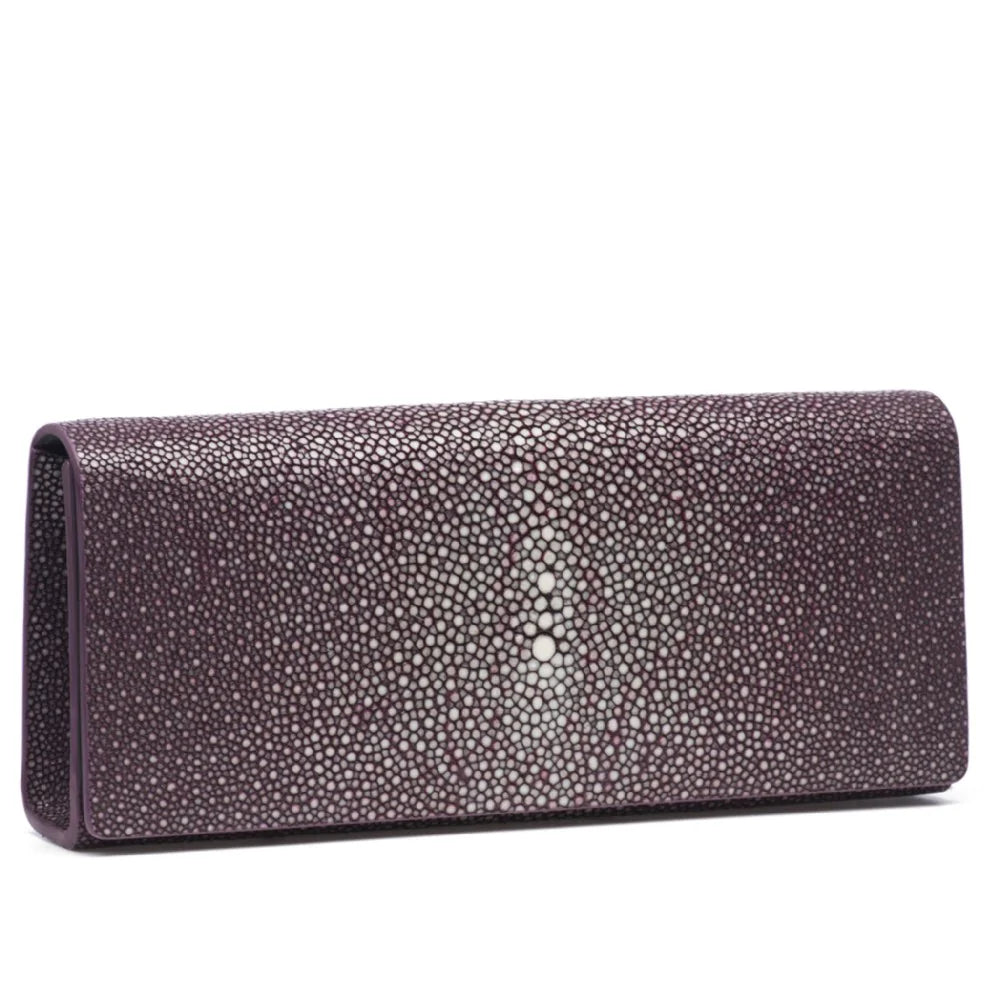 Cleo Shagreen Clutch