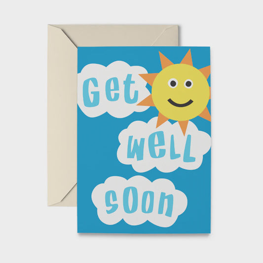 Get Well Sun Greeting Card