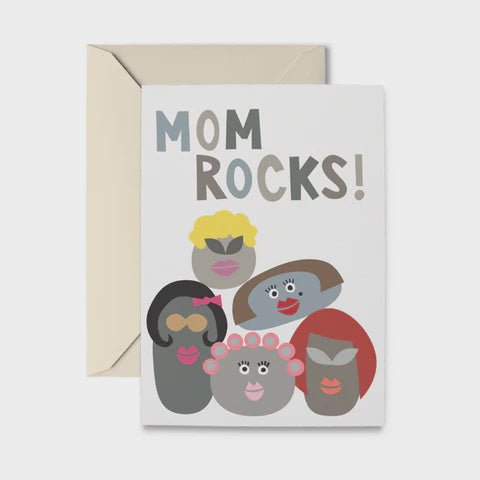 Mom Rocks Greeting Card