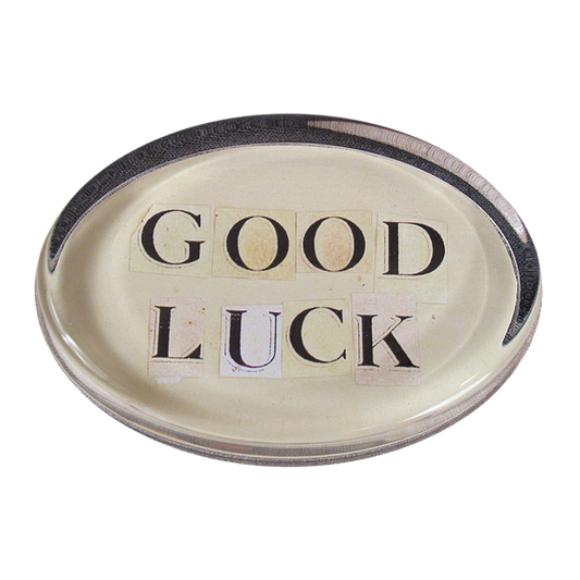 Good Luck Oval Paperweight