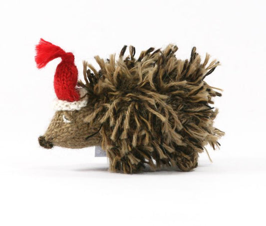 Hedgehog in red/ecru hat
