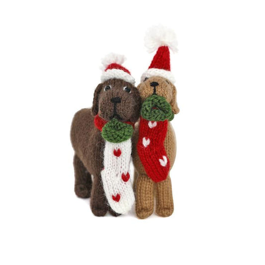 Dogs with Stockings Ornaments