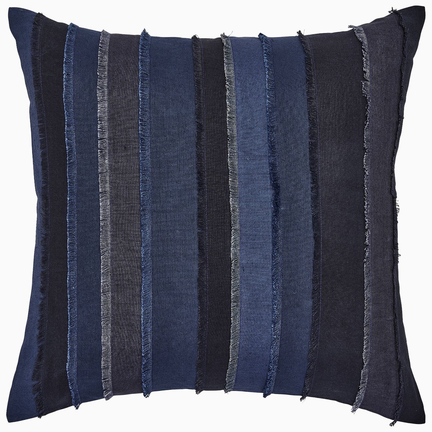 Fringed Indigo Decorative Pillow w/ insert