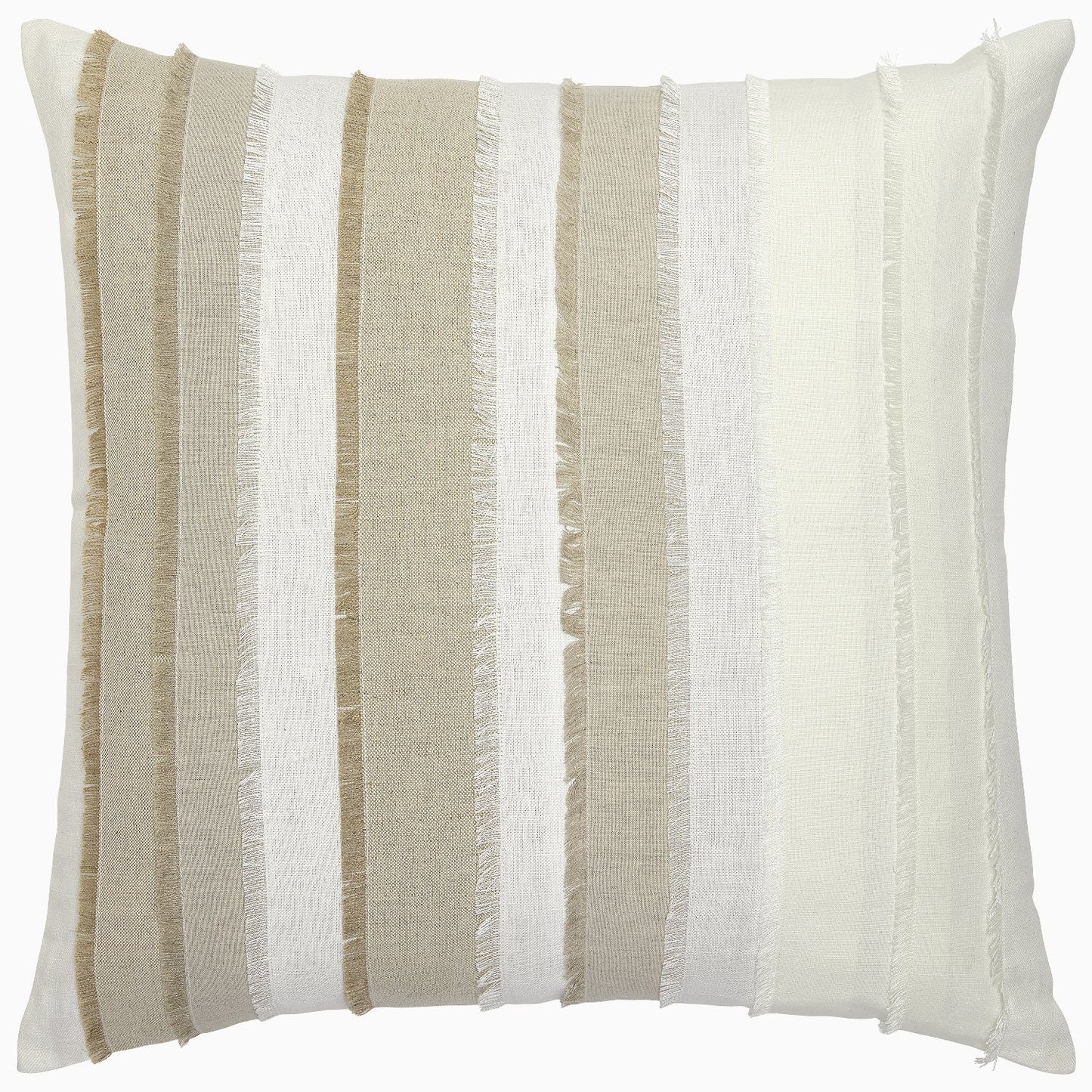 Fringed Natural Decorative Pillow