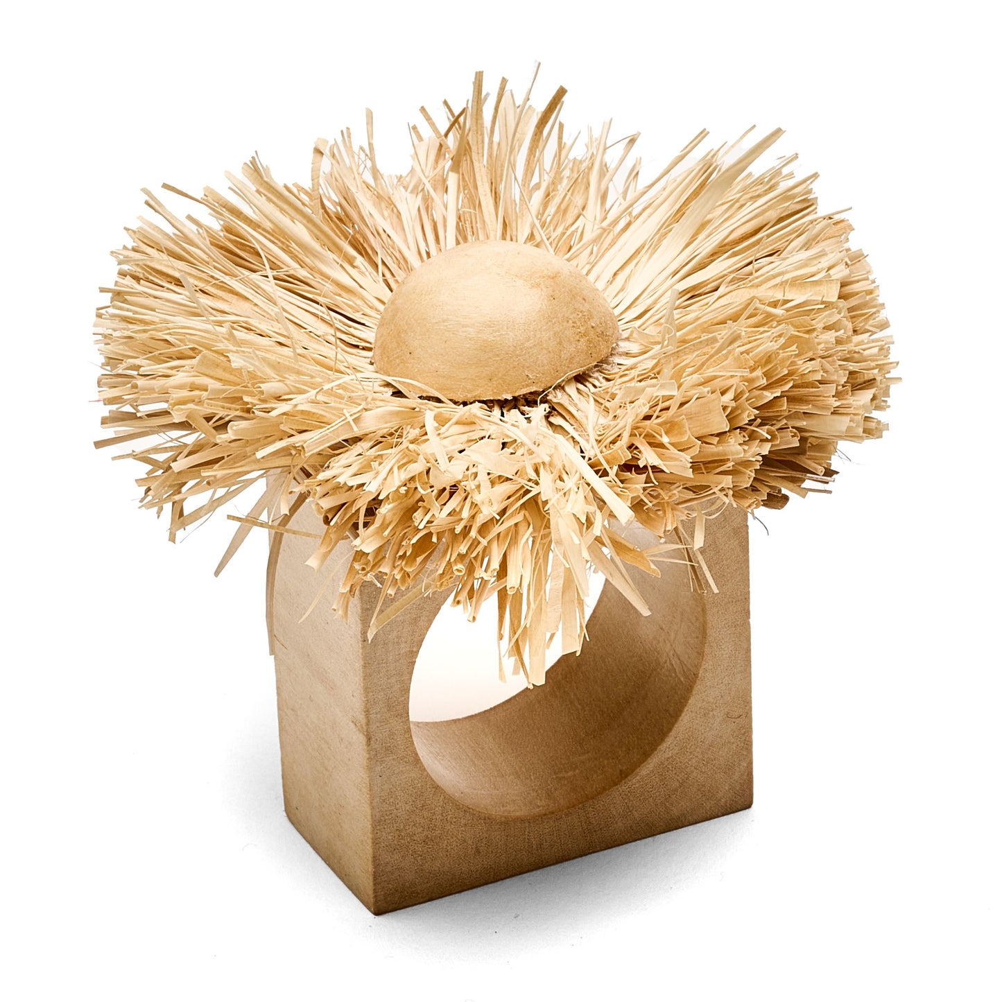 Raffia Flower Napkin Ring