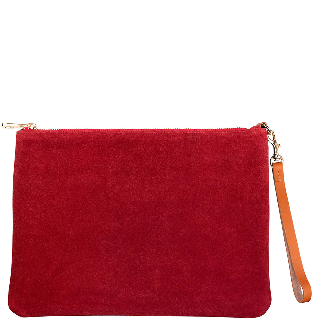 Sofie Suede Clutch