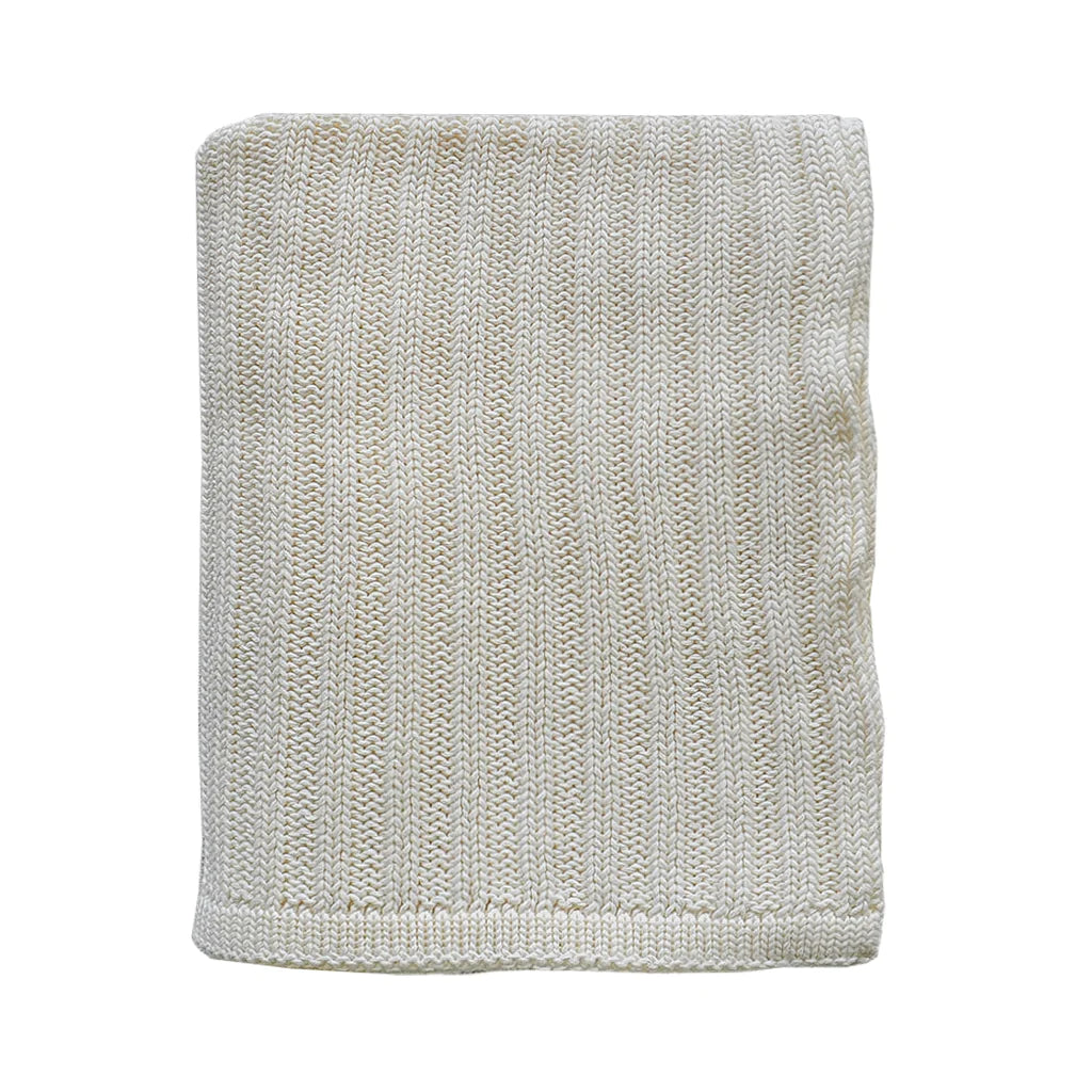 Classic Rib Knit Cotton Throw