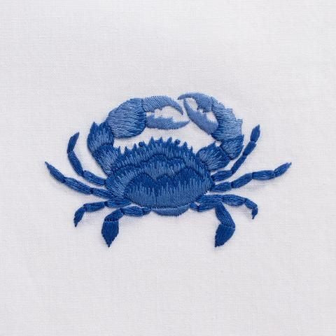 Crab Indigo Hand Towel