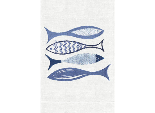 Kai Fish Linen Guest Towel