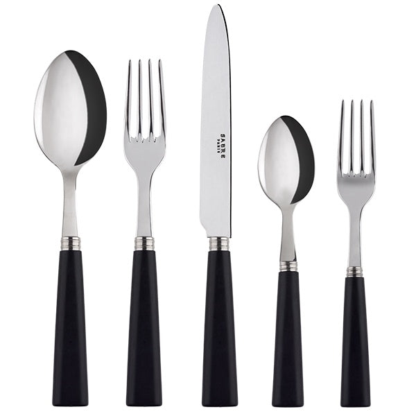 Black Wood 5 Piece Place Setting