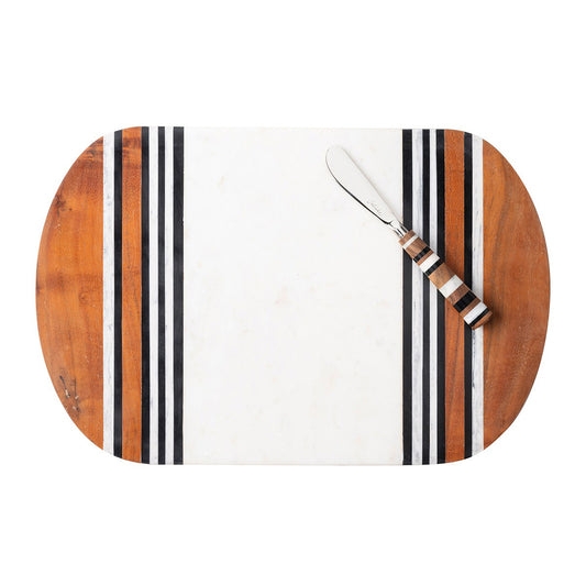 Stonewood Stripe Serving Board & Spreader