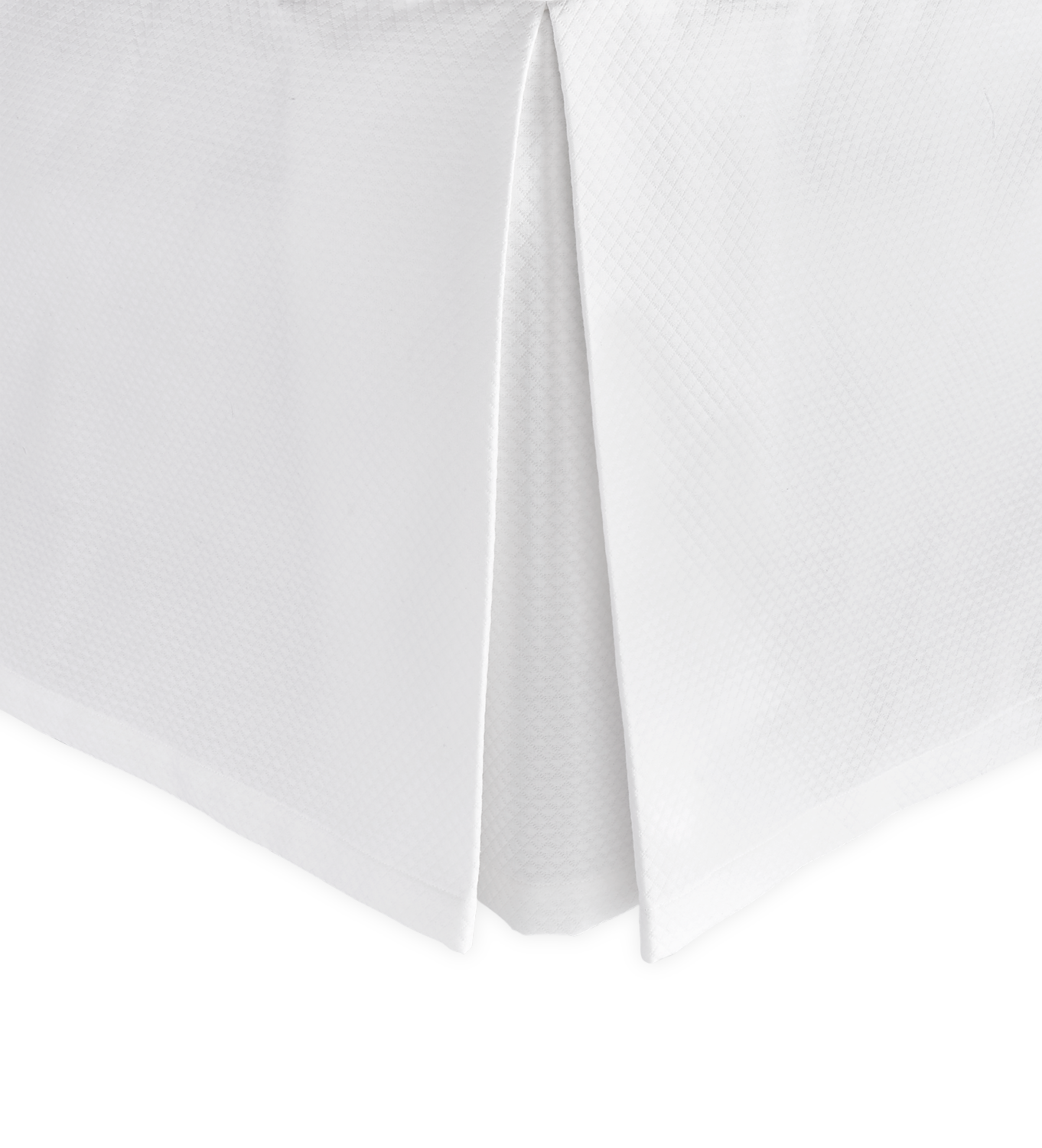 Diamond Pique Bed Skirt - White