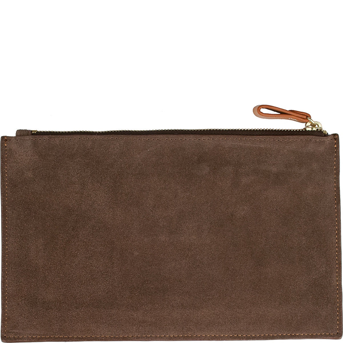 Carrie Suede Clutch - Praline