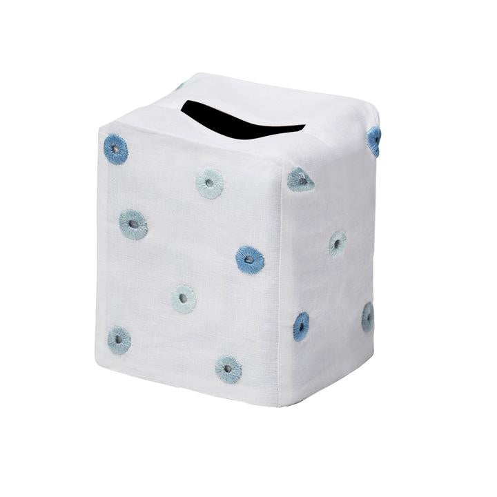 Holes Tissue Box Covers, Aqua