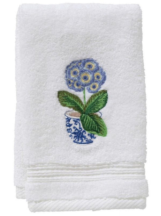 Waffle Weave Guest towel, Potted Primrose (Blue)