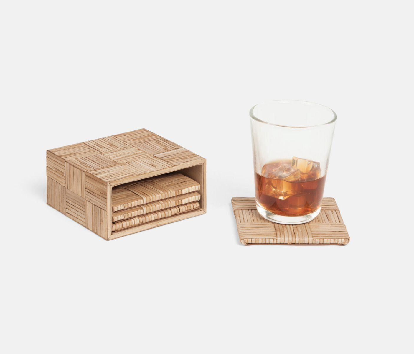 Grasse, Coasters set/4, Natural Cane Skin