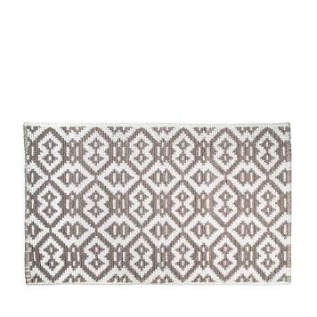 Manzar Geo Bath Rug - Gray