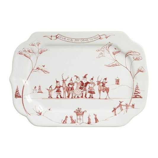 Country Estate Winter Frolic Ruby Gift Tray - Love & Joy