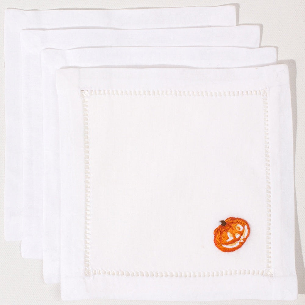 Jack-O-Lantern Cocktail Napkin - Set of 4