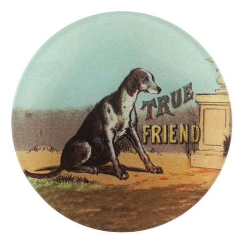 True Friend Dog Round Plate