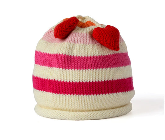 Hat with Heart Tassel