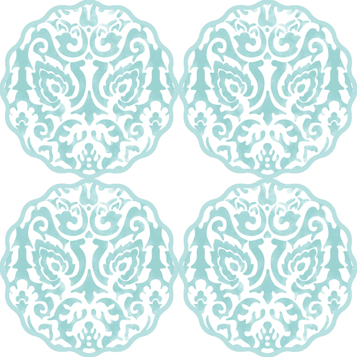 Scallop Damask Coaster