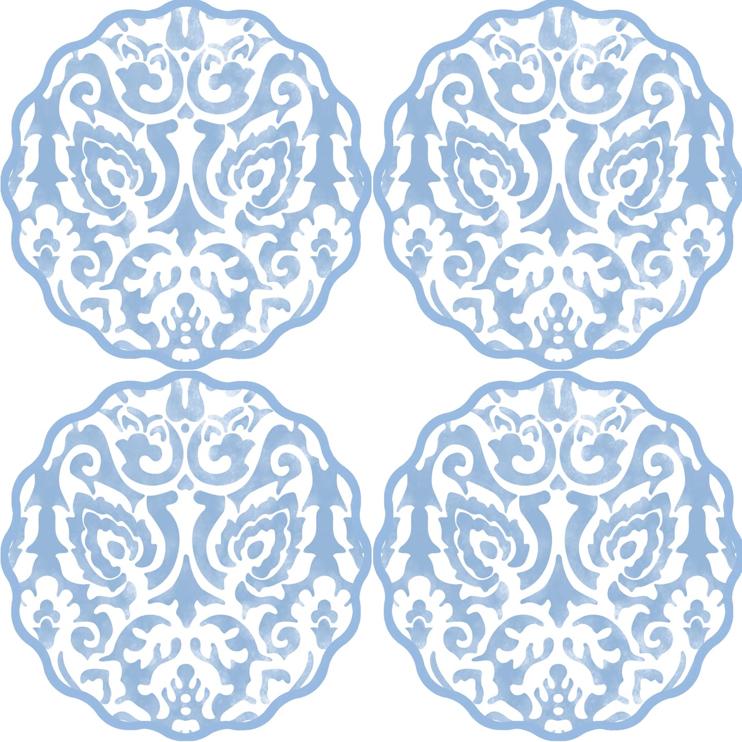 Scallop Damask Coaster