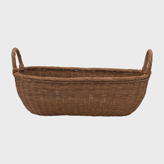 Hand-woven wicker basket with Handles