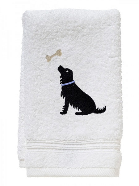 Terry Guest Towel - Black Lab & Bone