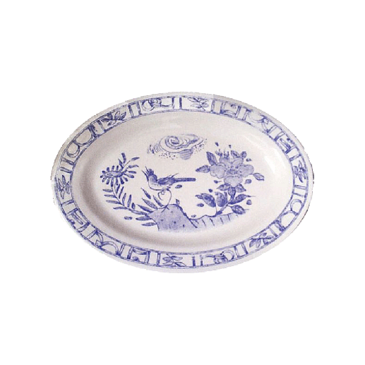 Oiseau Bleu Oval Platter