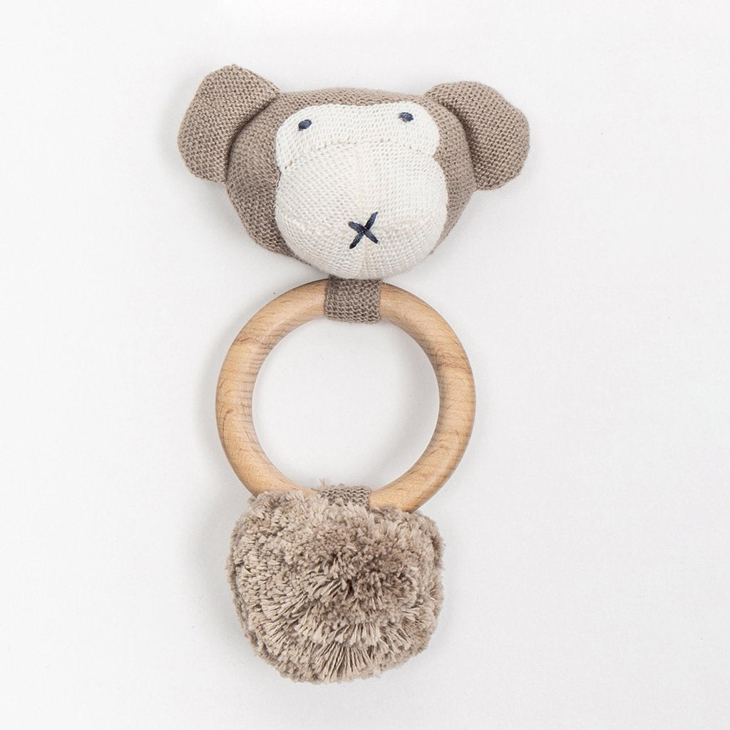 Organic Cotton Monkey Rattle