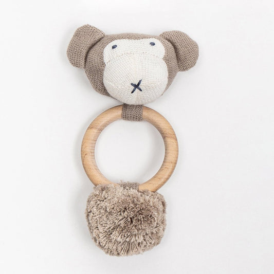 Organic Cotton Monkey Rattle