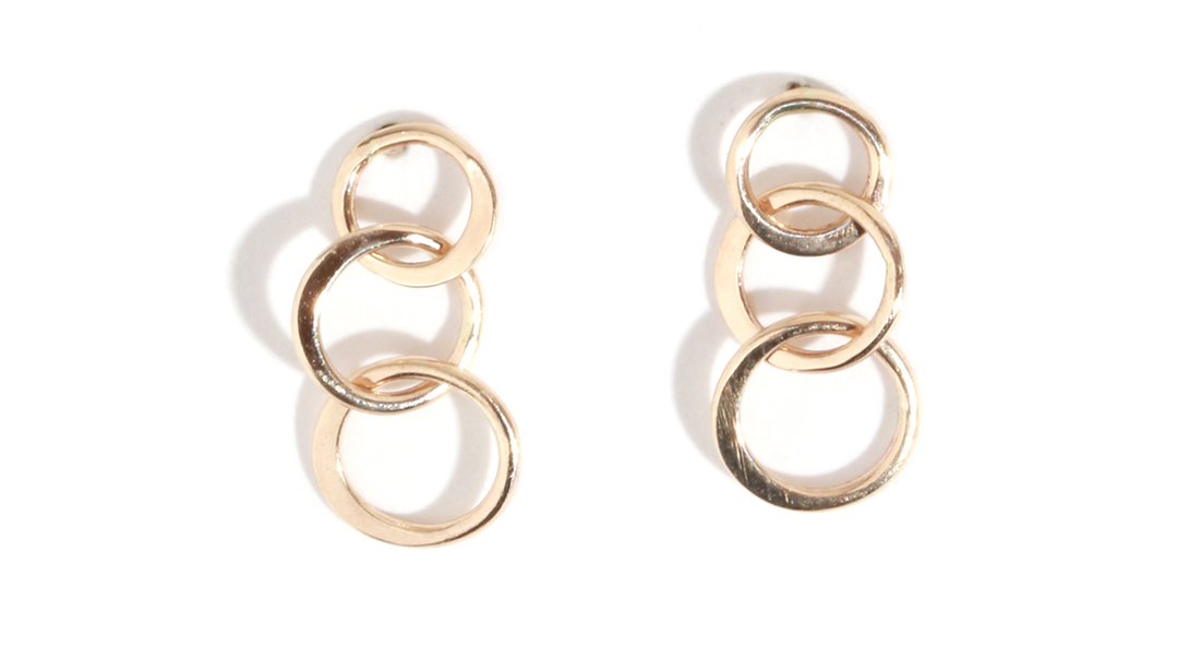 Mini Triple Circle Earrings