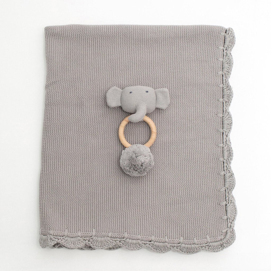 Organic Cotton Heirloom Baby Gift Set - Gray